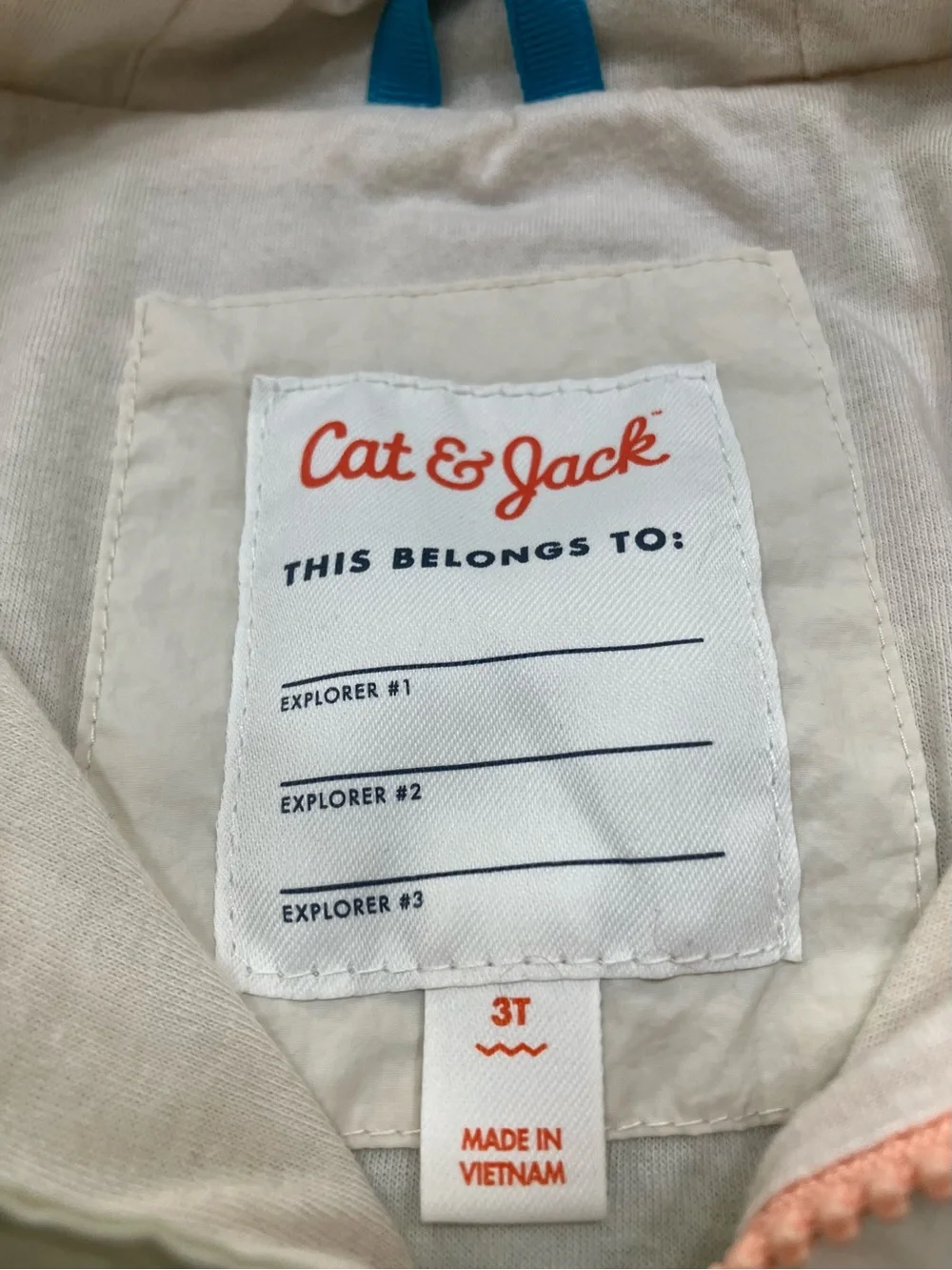 Cat & Jack Colorblock Pullover Windbreaker - Cream, Teal, Blue, Peach